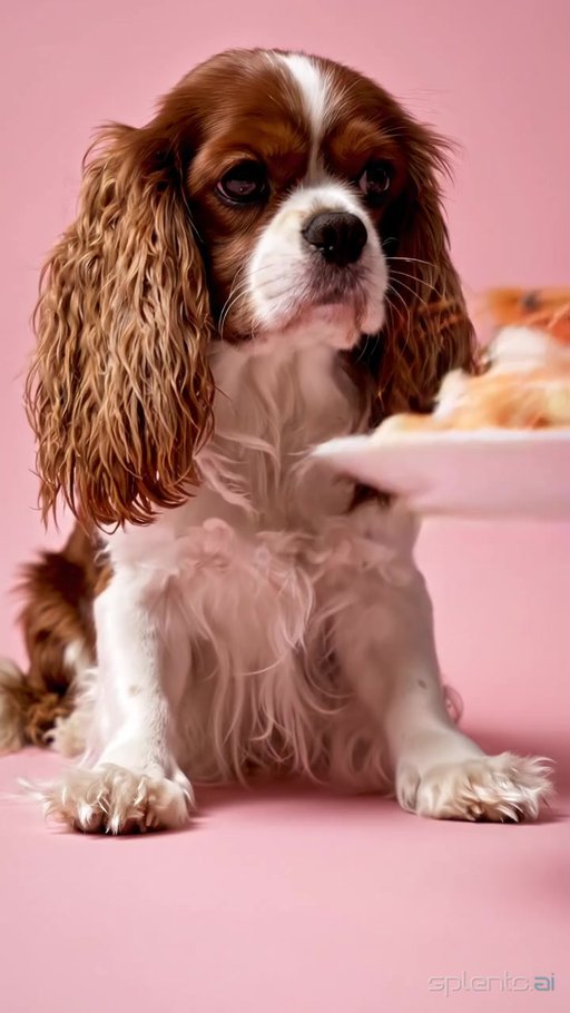 Attentive Dog Stares at Food
