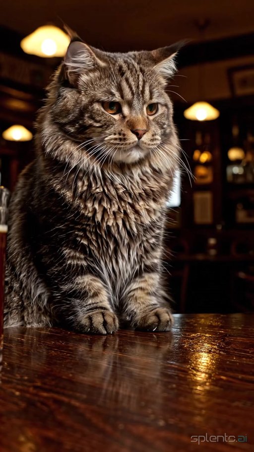 Cozy Cat in Pub