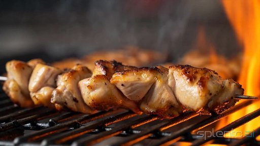 Grilled Chicken Skewers with Sauce