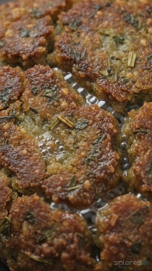 Crispy Falafel Sizzling in Oil