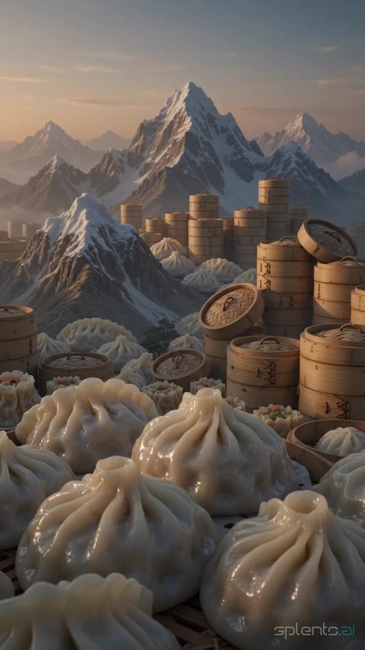 Snow-Capped Mountains with Dumplings