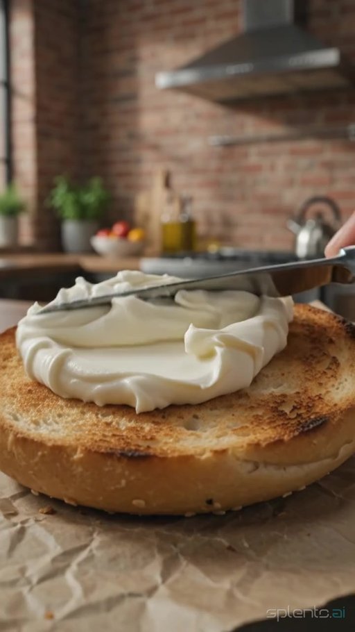 Rustic Bagel with Cream Cheese