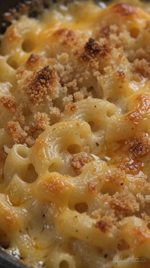 Macaroni And Cheese Bubbling Macro Shot
