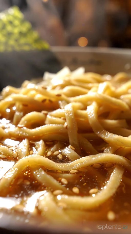 Udon Noodles with Sesame Seeds