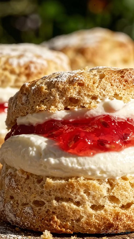 Warm Cornish Scones with Jam and Cream — restaurant video