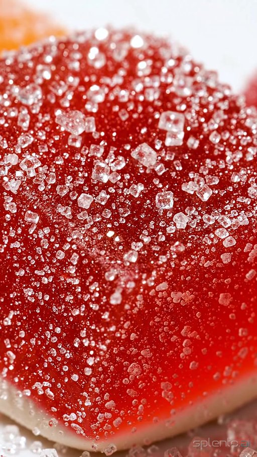 Translucent Red Jelly Candy