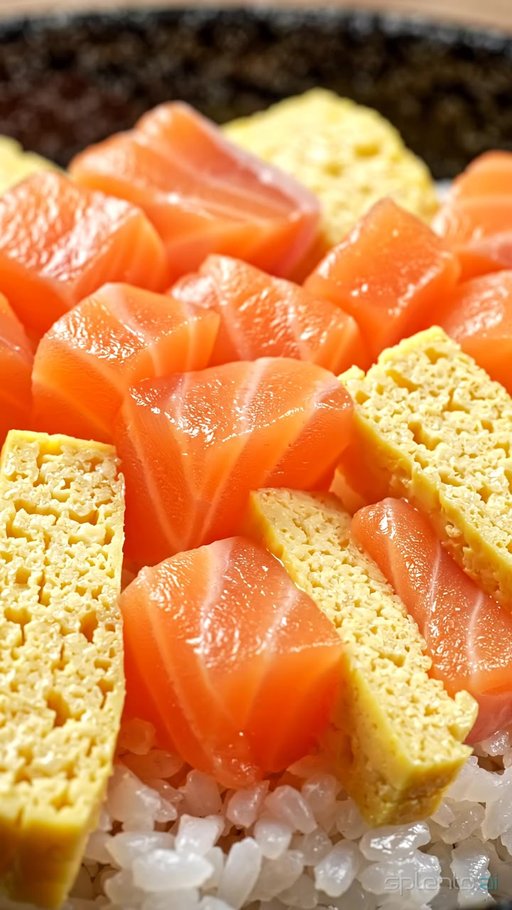 Chirashi Sushi Bowl Macro Shot