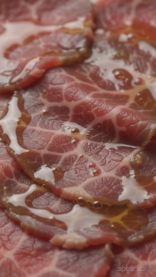 Beef Carpaccio Oil Drizzle Macro