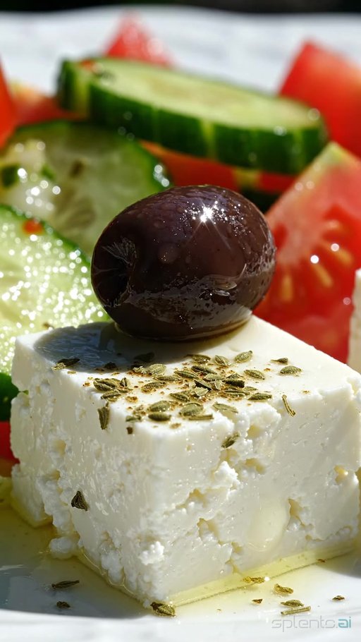 Greek Salad Close-up — restaurant video
