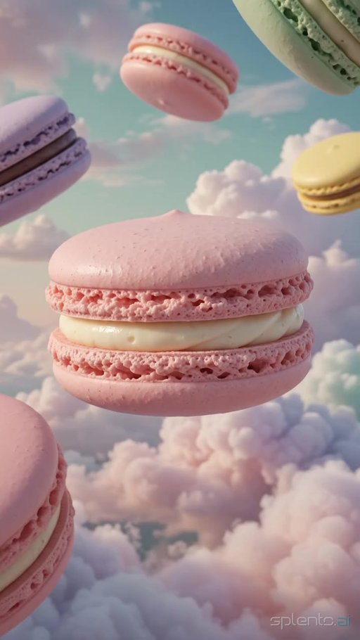 Whimsical Macarons in Clouds