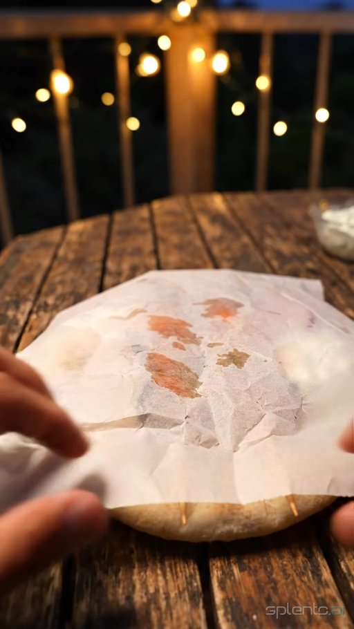 Outdoors Meal Unwrapping