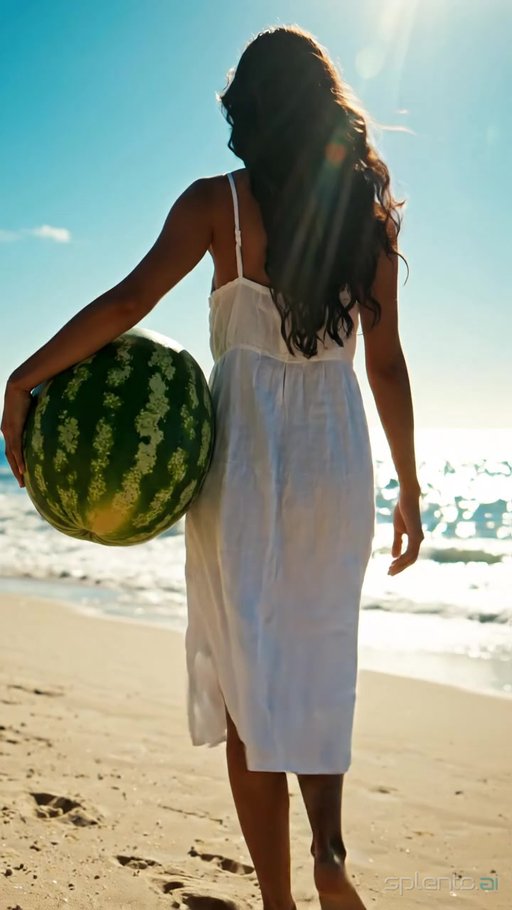 White Dress on Beach