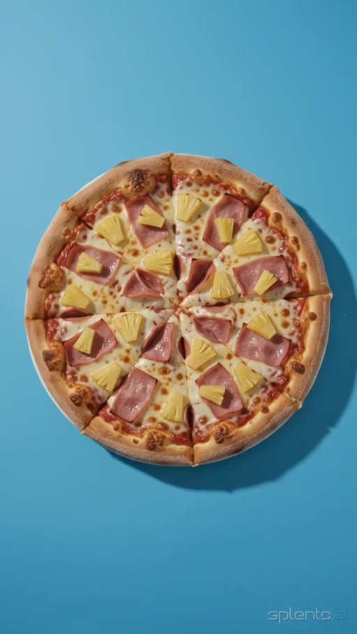 Freshly Baked Pineapple and Ham Pizza — restaurant video