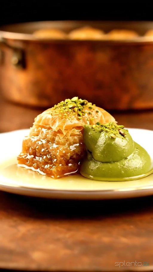 Premium Baklava with Pistachio Cream — restaurant video