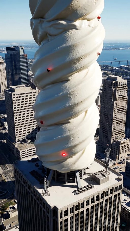 Vanilla Ice Cream Over New York