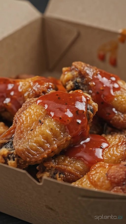 Crispy Chicken Wings Takeout Box Pan