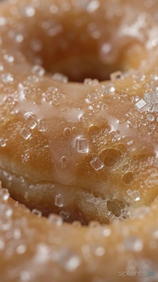 Glazed Donut Sugar Crystal Macro