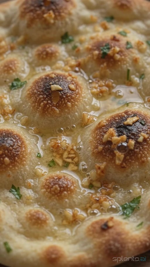 Garlic Naan Sizzling Butter Macro
