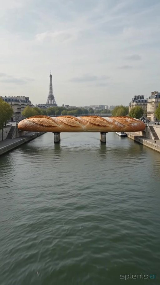 Parisian Baguette and Eiffel Tower
