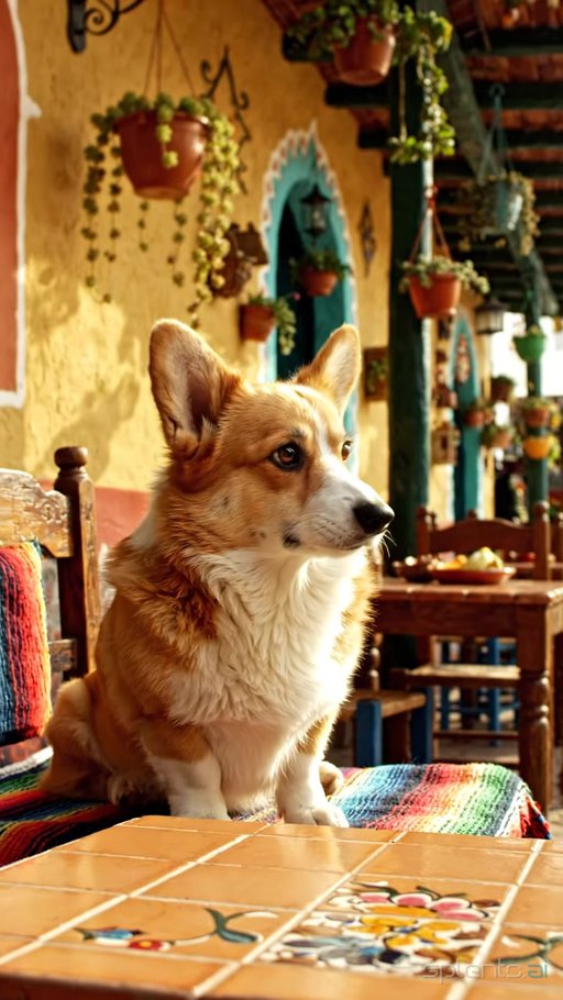 Corgi with Quesadillas