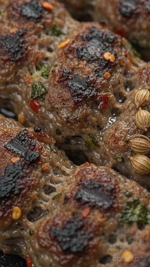 Sizzling Grilled Kebab Macro Sizzle