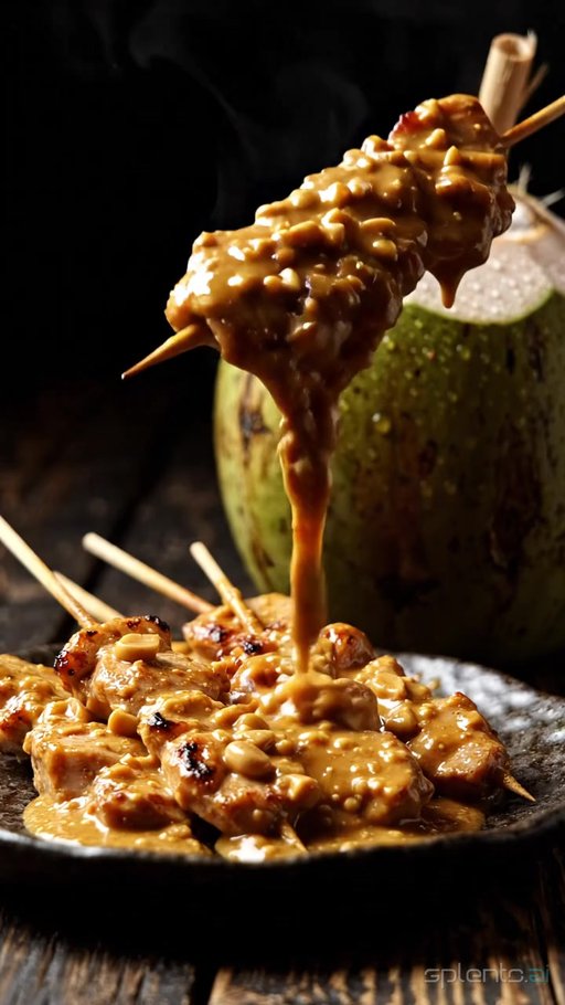 Satay Skewers in Coconut Shell