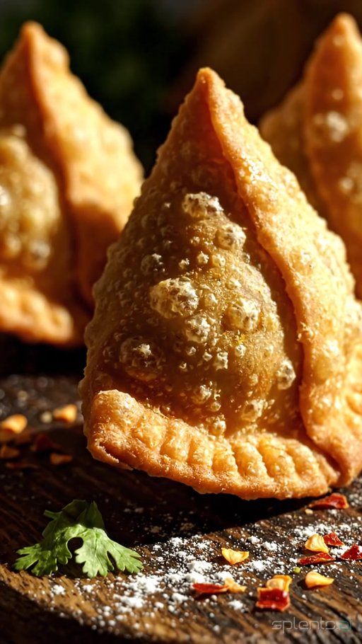 Golden Samosas with Syrup