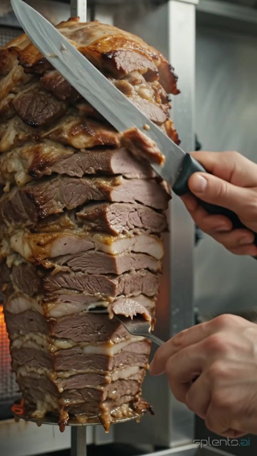 Chef Slicing Shawarma