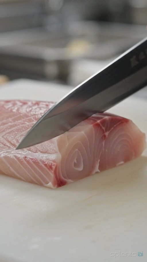 Chef Slicing Tuna — restaurant video