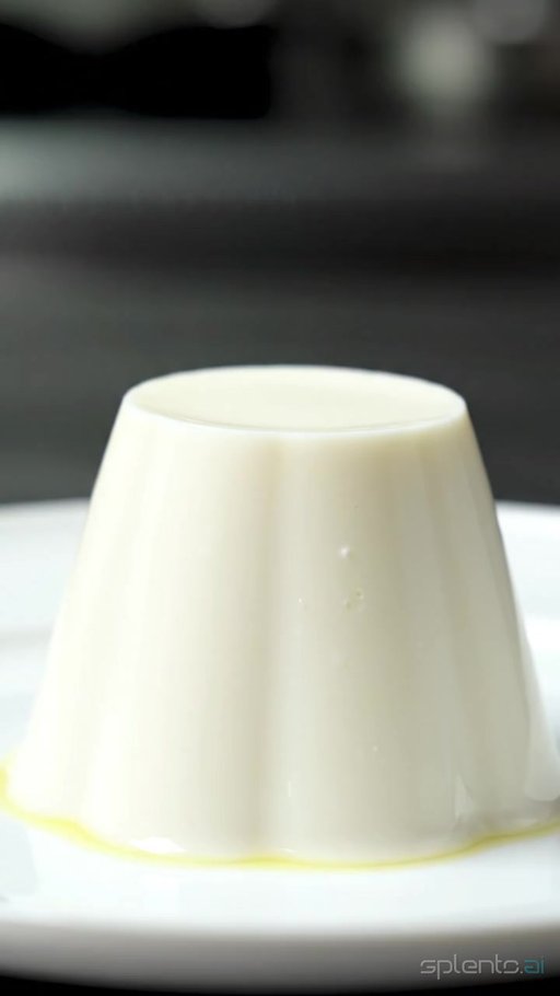 Flan Dessert on White Plate