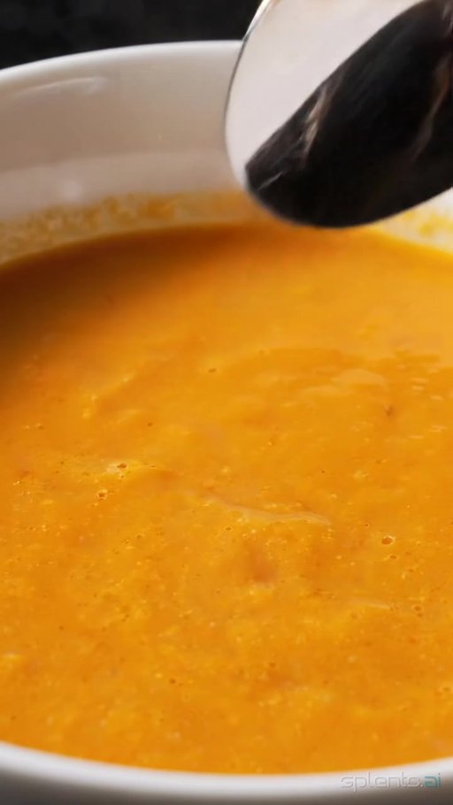 Vibrant Orange Soup Close-Up