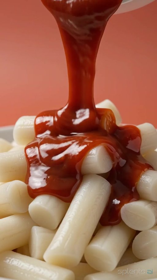 Korean Tteok with Red Sauce
