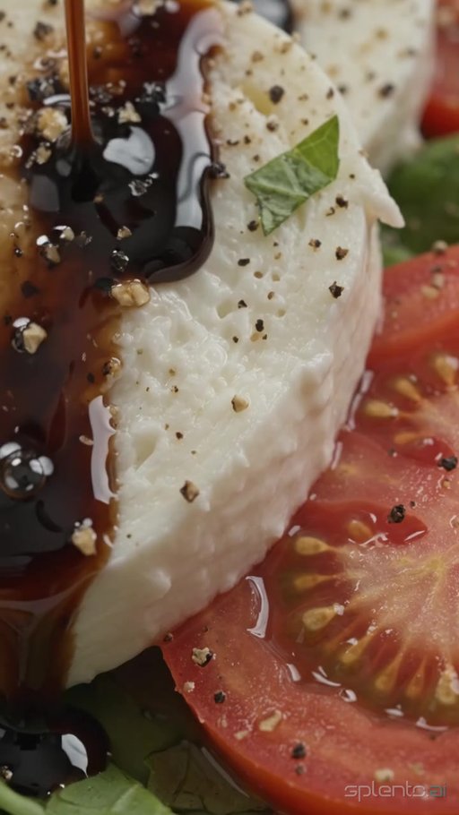 Caprese Salad Balsamic Glaze Drizzle Macro