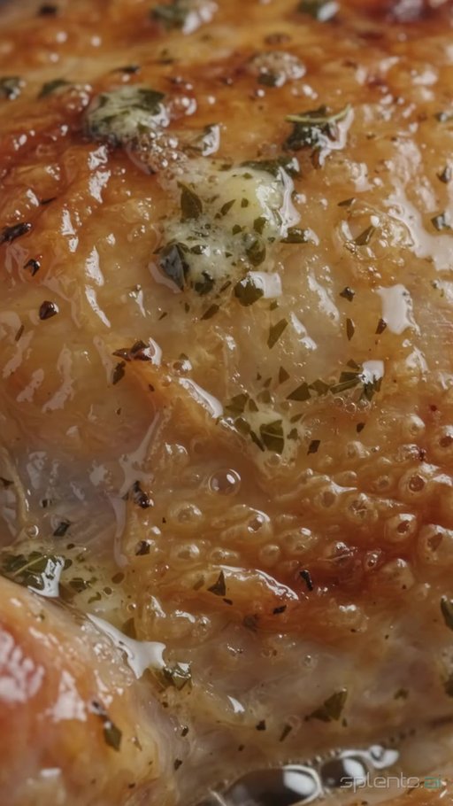 Roast Chicken Sizzling Skin Macro