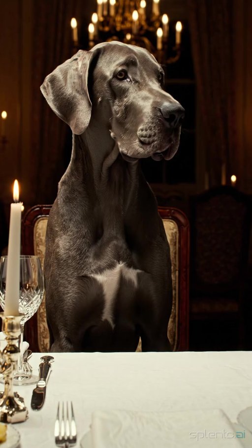 Great Dane at Meatloaf Dinner