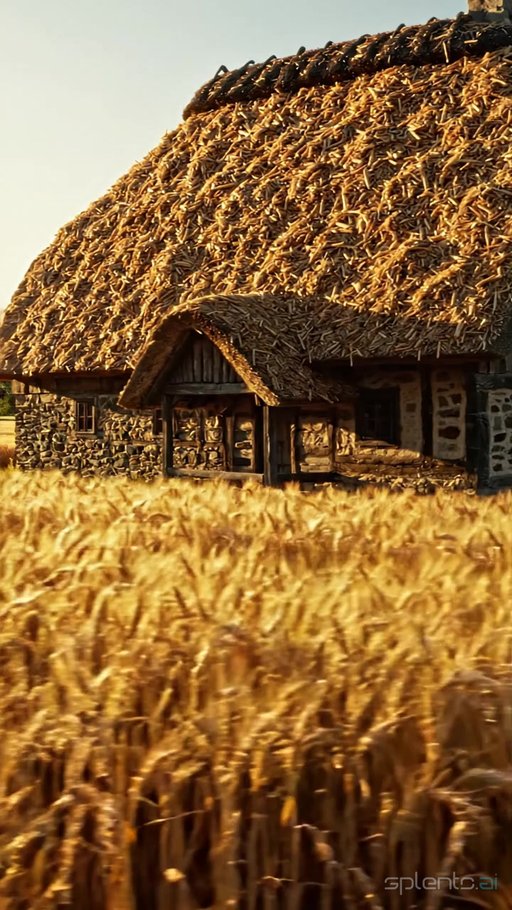 Rustic Thatched Roof House