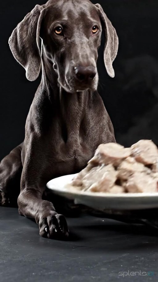 Weimaraner Prowling Plate