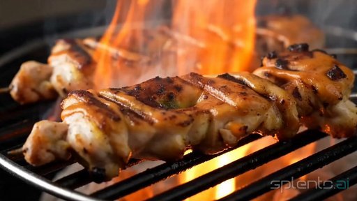Grilled Chicken Skewers with Orange Sauce