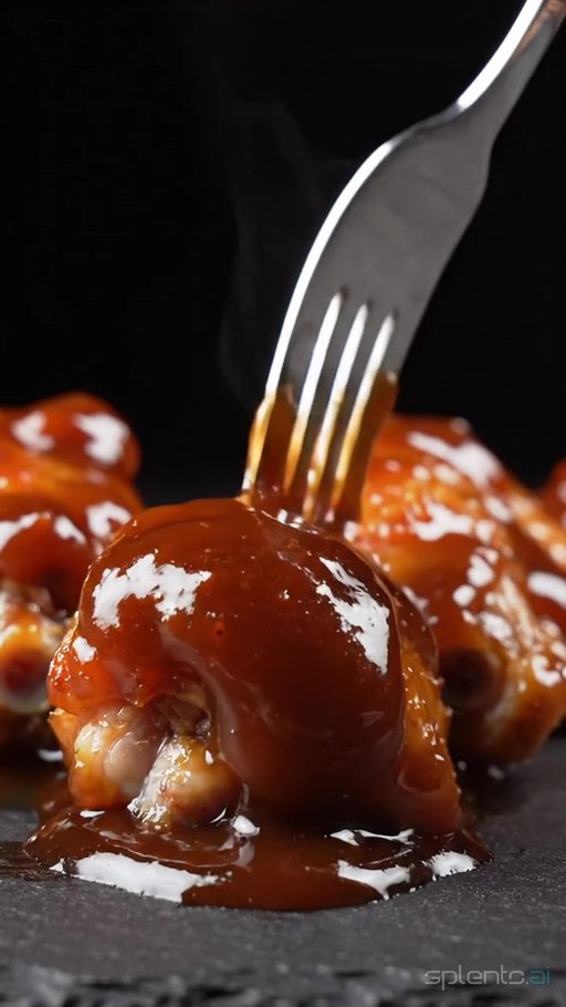 Glazed Chicken Wing Close-Up
