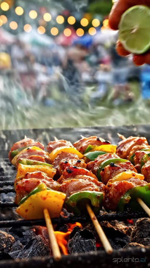 Charcoal Grilled Chicken Skewers
