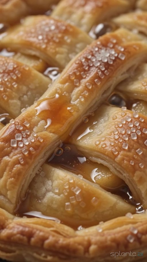 Apple Pie Caramel Bubbling Macro