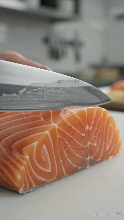 Chef Slicing Salmon — restaurant video