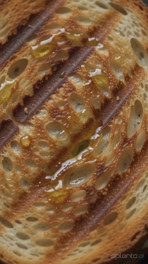 Grilled Toast With Olive Oil Drizzle
