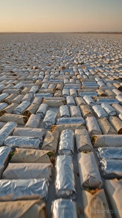 Field of Wrapped Burritos