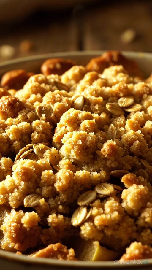 Warm Apple Crumble with Custard