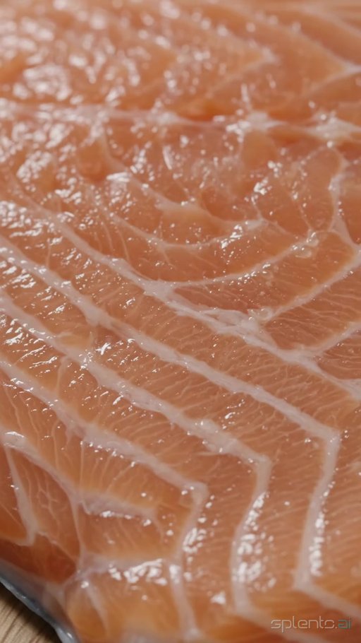 Fresh Salmon Fillet Macro Zoom