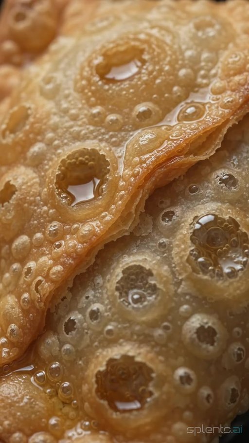 Crispy Fried Pastry Drizzled With Syrup Macro