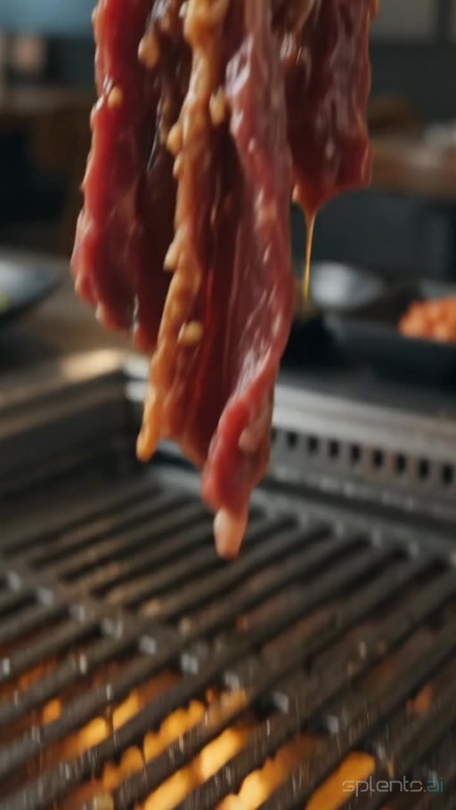 Marinated Beef on Tabletop Grill — restaurant video