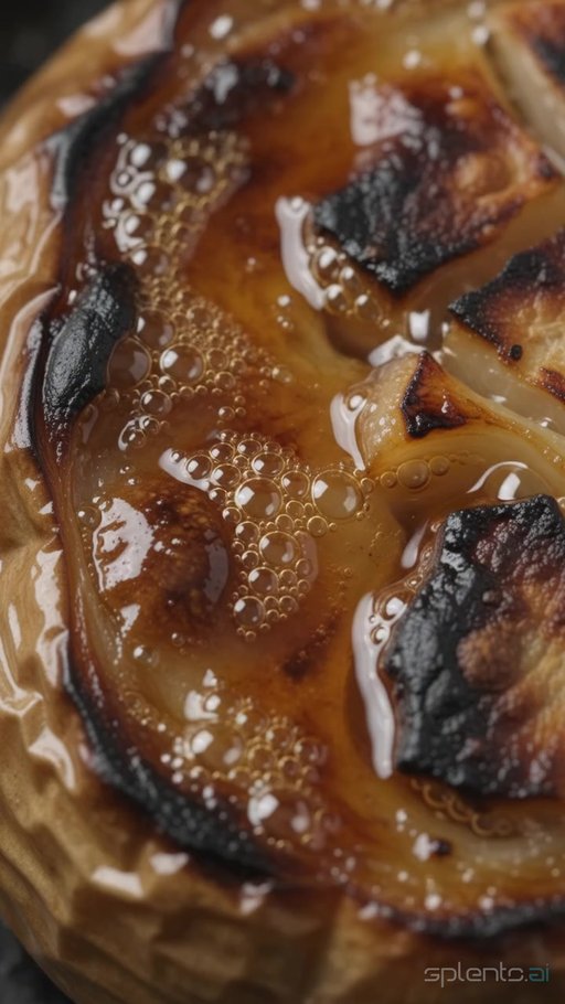 Caramelized Apple Tart Simmering Macro