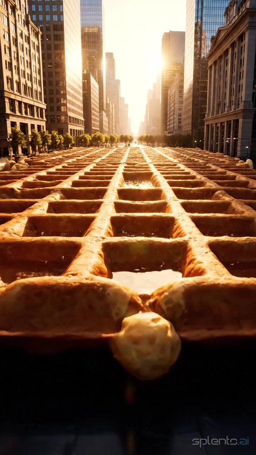 Dreamy Waffle Over City — restaurant video